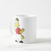 Tyrannosaurus Rex Barber mit Scheren. Kaffeetasse (Vorderseite Links)