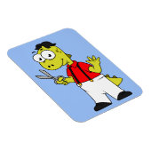 Tyrannosaurus Rex Barber mit Scheren. Magnet (Rechte Seite)