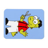 Tyrannosaurus Rex Barber mit Scheren. Magnet (Horizontal)