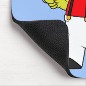 Tyrannosaurus Rex Barber mit Scheren. Mousepad (Ecke)