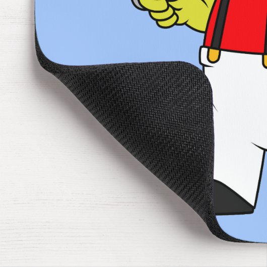 Tyrannosaurus Rex Barber mit Scheren. Mousepad (Ecke)