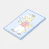 Tyrannosaurus Rex Barber mit Scheren. Post-it Klebezettel (angewinkelt)