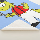 Tyrannosaurus Rex Barber mit Scheren. Sherpadecke (3/4)