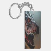 Tyrannosaurus Rex Beängstigendes Gesicht, Keyring Schlüsselanhänger (Vorderseite links)