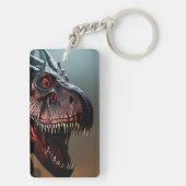 Tyrannosaurus Rex Beängstigendes Gesicht, Keyring Schlüsselanhänger (Rückseite)