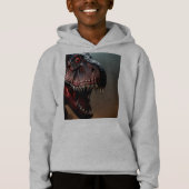 Tyrannosaurus Rex Beängstigendes Gesicht, Kinder H Hoodie (Vorderseite)