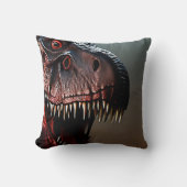 Tyrannosaurus Rex Beängstigendes Gesicht, Kissen (Vorderseite)