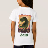Tyrannosaurus Rex Birthday Girl T - Shirt (Rückseite)