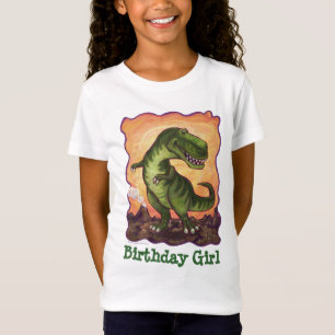 Tyrannosaurus Rex Birthday Girl T - Shirt