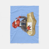 Tyrannosaurus Rex Boss sitzt an einem Schreibtisch Fleecedecke (Vorderseite)