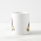 Tyrannosaurus Rex Boss sitzt an einem Schreibtisch Kaffeetasse (Mittel)