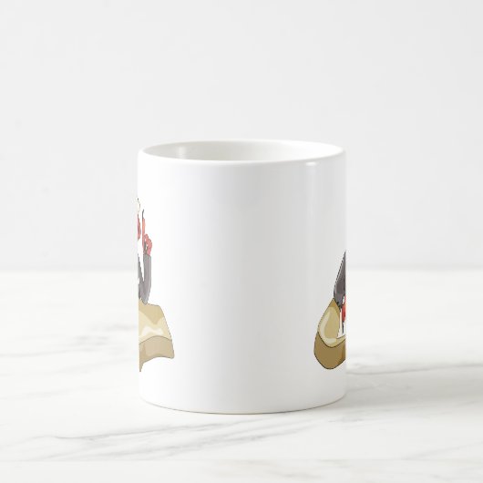 Tyrannosaurus Rex Boss sitzt an einem Schreibtisch Kaffeetasse (Mittel)