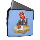 Tyrannosaurus Rex Boss sitzt an einem Schreibtisch Laptopschutzhülle (Vorne Rechts)