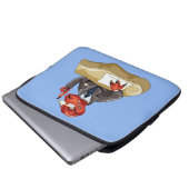 Tyrannosaurus Rex Boss sitzt an einem Schreibtisch Laptopschutzhülle (Vorne Knopf)