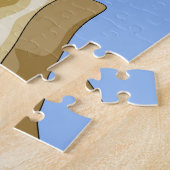 Tyrannosaurus Rex Boss sitzt an einem Schreibtisch Puzzle (Seite)