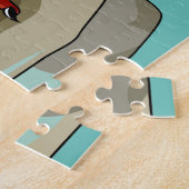 Tyrannosaurus Rex Boss sitzt an einem Schreibtisch Puzzle (Seite)