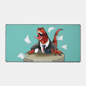 Tyrannosaurus Rex Boss sitzt an einem Schreibtisch Schreibtischunterlage (Vorderseite)