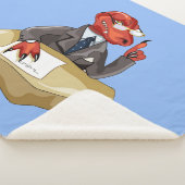 Tyrannosaurus Rex Boss sitzt an einem Schreibtisch Sherpadecke (3/4)