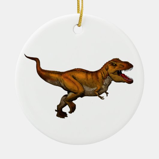 Tyrannosaurus Rex, der T-Rex laufen lässt Keramik Ornament (Vorne)