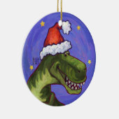 Tyrannosaurus Rex Dino Weihnachtsverzierung Keramikornament (Rechts)