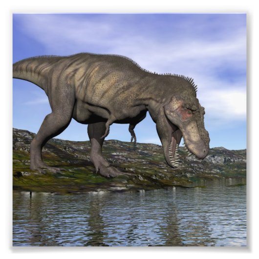 Tyrannosaurus rex dinosaur - 3D rendern Fotodruck (Vorne)
