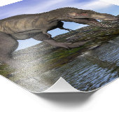Tyrannosaurus rex dinosaur - 3D rendern Fotodruck (Ecke)