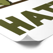 Tyrannosaurus Rex Dinosaur Hates Push Ups Poster (Ecke)