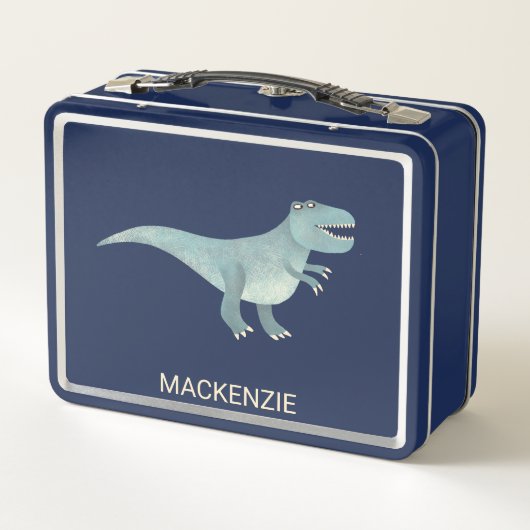 Tyrannosaurus Rex Dinosaur Personalized Metall Brotdose (Rückseite)
