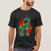 Tyrannosaurus Rex Dinosaur Playing Rock Guitar T R T-Shirt (Vorderseite)