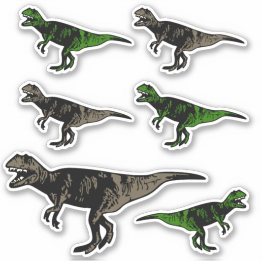 Tyrannosaurus Rex Dinosaur Stickers Aufkleber (Vorderseite)
