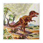 Tyrannosaurus Rex Dinosaurier Fliese (Vorderseite)