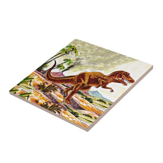 Tyrannosaurus Rex Dinosaurier Fliese (Seite)