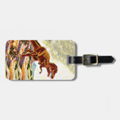 Tyrannosaurus Rex Dinosaurier Gepäckanhänger (Vorderseite horizontal)