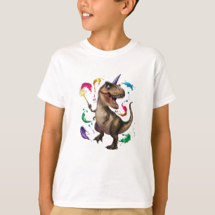 Tyrannosaurus Rex Dinosaurier mit Einhornhorn T-Shirt