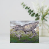 Tyrannosaurus rex dinosaurier mum und baby-3D rend Postkarte (Stehend Vorderseite)