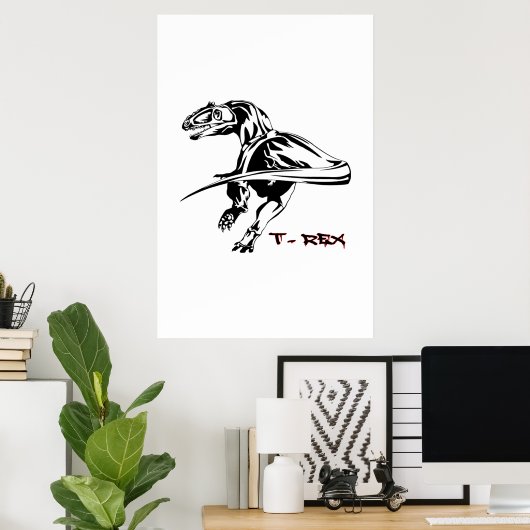 Tyrannosaurus rex Dinosaurier Poster (Heimbüro)