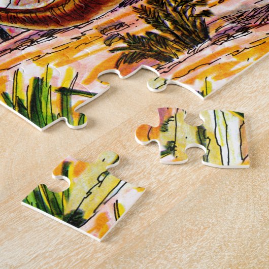 Tyrannosaurus Rex Dinosaurier Puzzle (Seite)