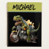 Tyrannosaurus Rex Dinosaurier Reiten auf einem Mot Planer (Vorderseite)