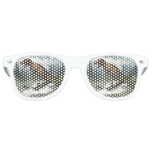 Tyrannosaurus Rex Dinosaurier, von Deinosuchus ang Partybrille (Vorderseite)