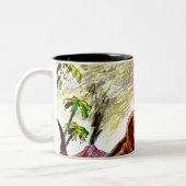 Tyrannosaurus Rex Dinosaurier Zweifarbige Tasse (Links)
