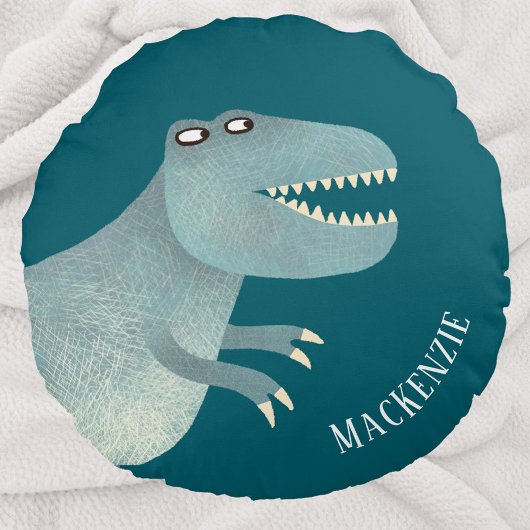Tyrannosaurus Rex Fun Personalisiert Rundes Kissen