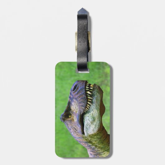 Tyrannosaurus Rex Gepäckanhänger (Rückseite vertikal)