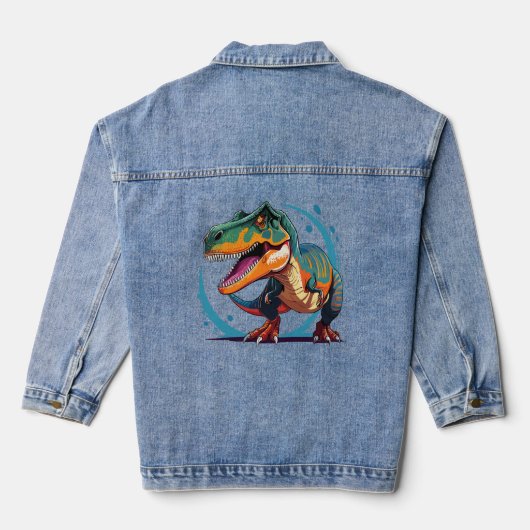 Tyrannosaurus Rex Jeansjacke (Rückseite)