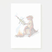Tyrannosaurus Rex kocht Essen über einem Lagerfeue Post-it Klebezettel (Vorderseite)