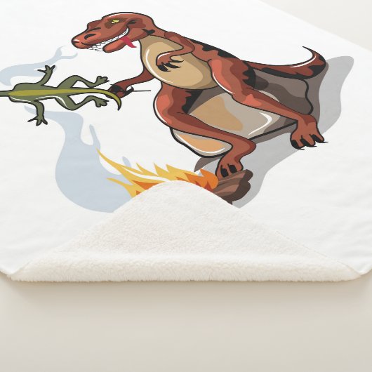 Tyrannosaurus Rex kocht Essen über einem Lagerfeue Sherpadecke (3/4)