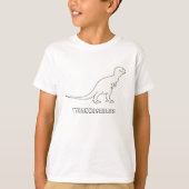 Tyrannosaurus Rex Kontur und Worthemden T-Shirt (Vorderseite)