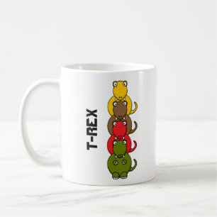 Tyrannosaurus-Rex Kreidehaltiger Cartoon Kaffeetasse