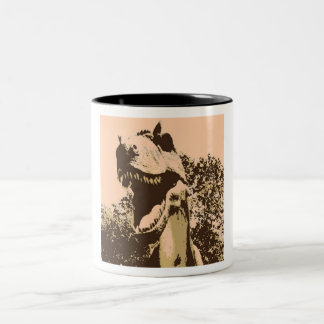 Tyrannosaurus Rex Pop Art Art Zweifarbige Tasse