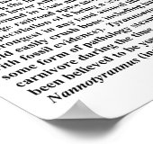 Tyrannosaurus rex poster (Ecke)