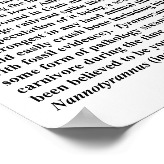 Tyrannosaurus rex poster (Ecke)